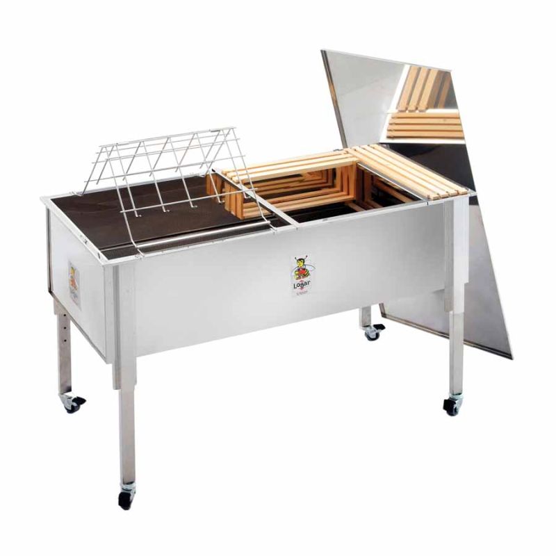 Logar Entdecklungswanne mit Deckel aus Edelstahl